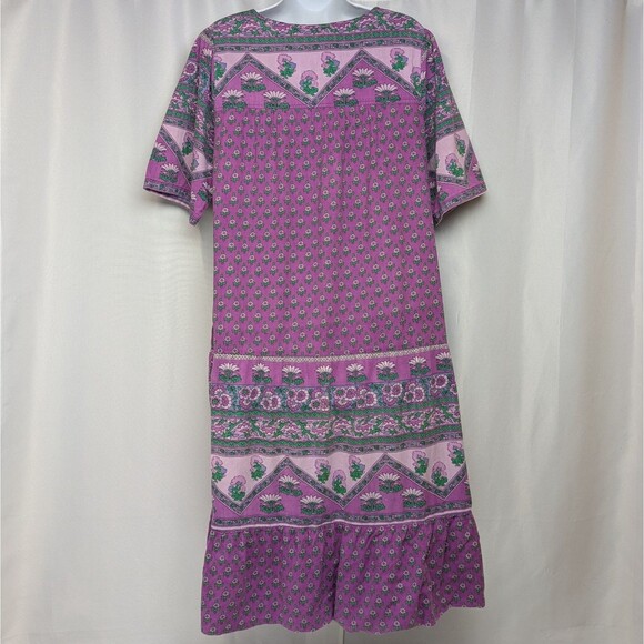 The Vermont Country Store Purple Floral Dress Prairie Cottagecore Women's Medium - Picture 7 of 10